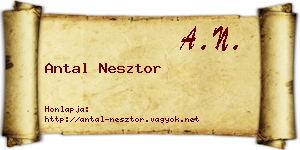 Antal Nesztor névjegykártya